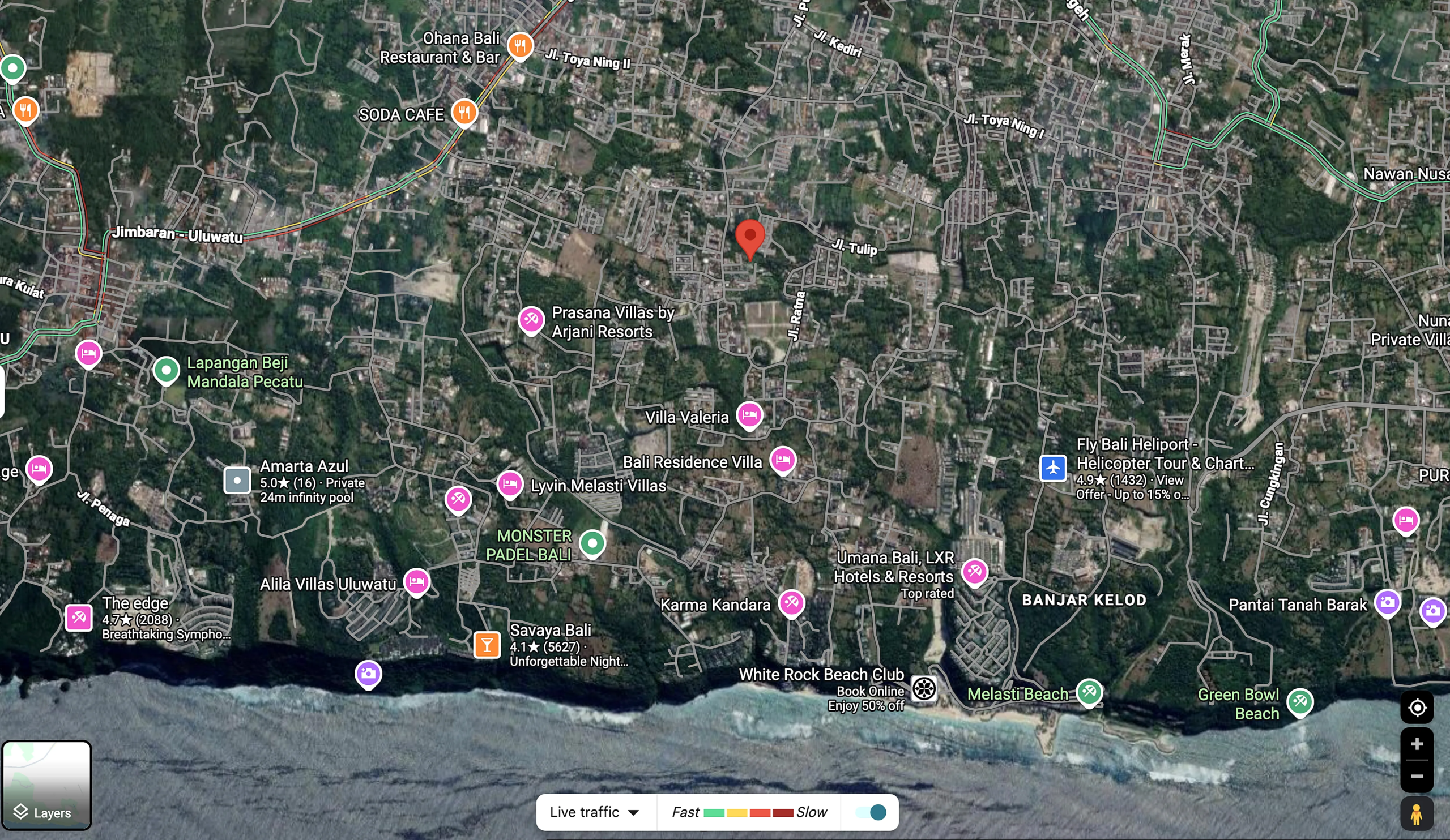 Bali Villas for Sale - Bukit Uluwatu Map HQ scaled