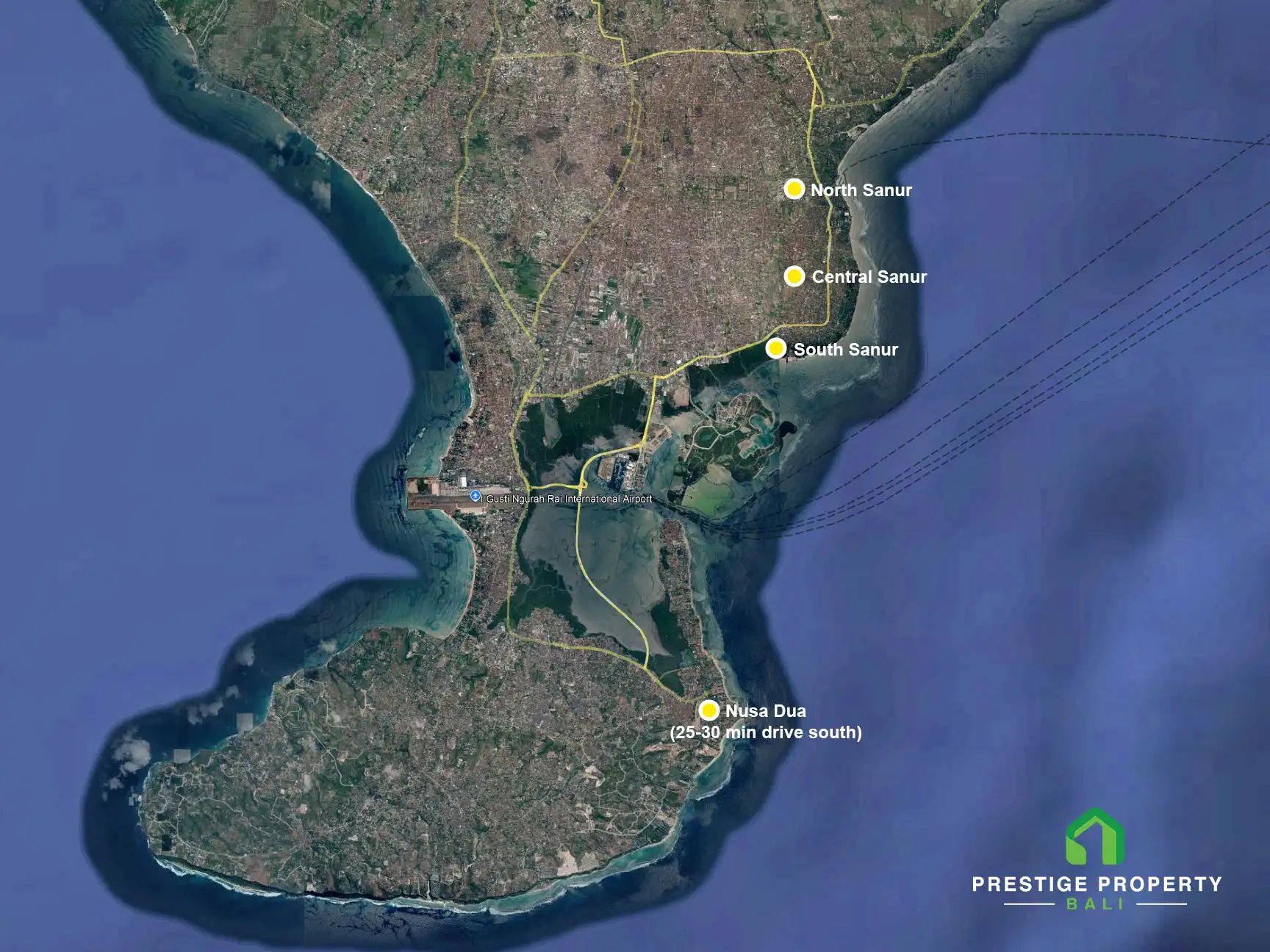Sanur Area Map